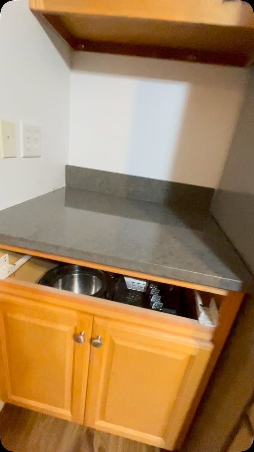Drawer boxes and cabinet work on site